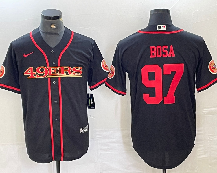 Men's San Francisco 49ers Nick Bosa #97 Black Joint Edition Jersey