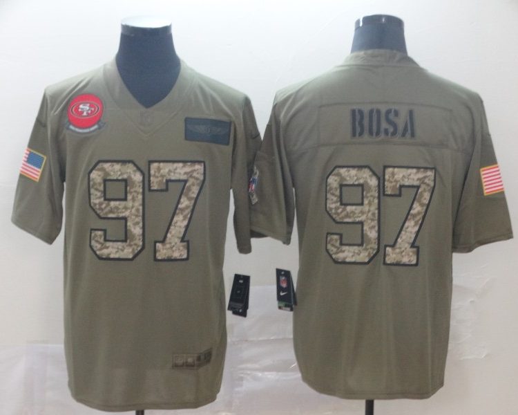 Men's San Francisco 49ers Nick Bosa #97 Brown Jersey