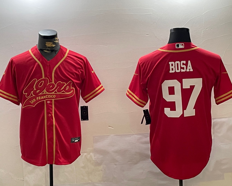 Men's San Francisco 49ers Nick Bosa #97 Scarlet Team Jersey