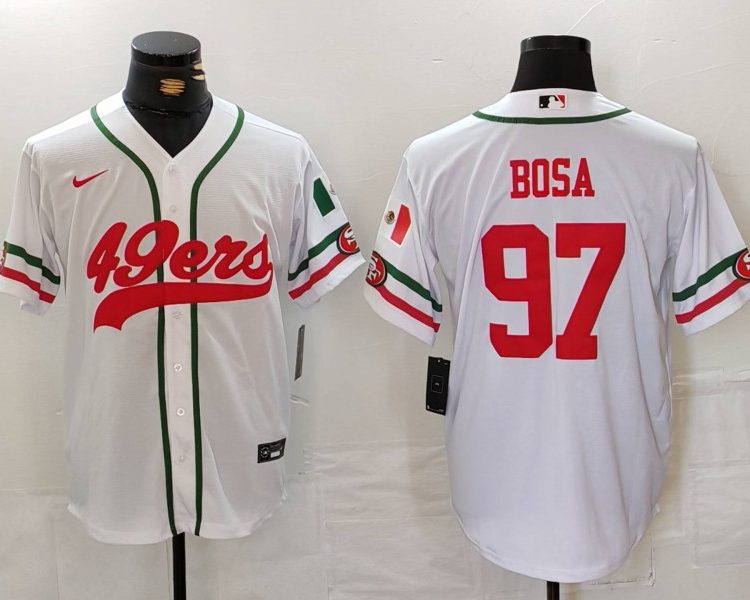 Men's San Francisco 49ers Nick Bosa #97 White Jersey