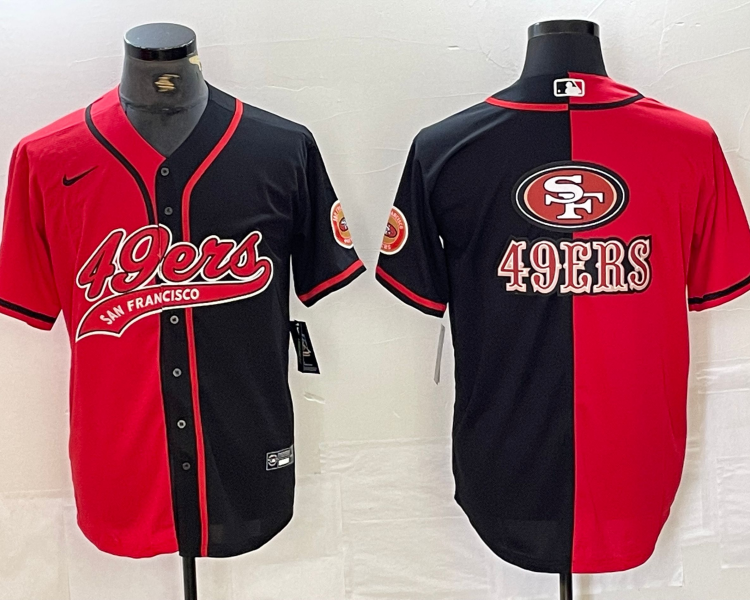 Men's San Francisco 49ers Red/Black Jersey Joint Edition