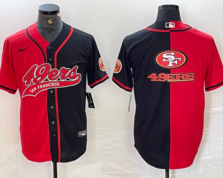 Men's San Francisco 49ers Red/Black Jersey Joint Edition