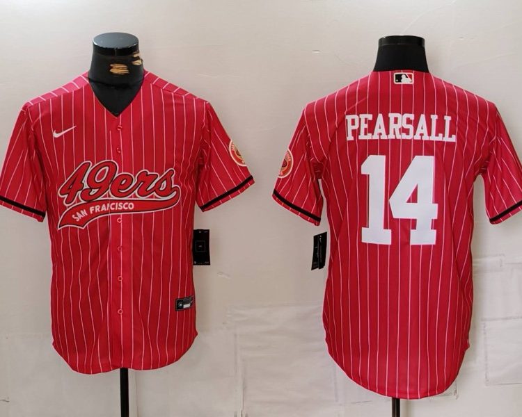 Men's San Francisco 49ers Ricky Pearsall #14 Red Jersey