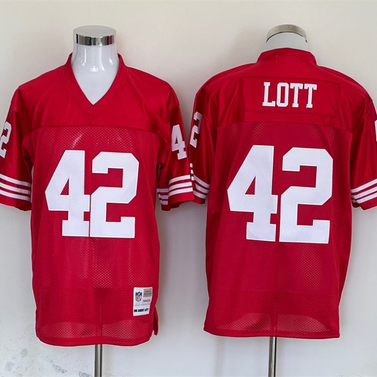 Men's San Francisco 49ers Ronnie Lott Mitchell & Ness Scarlet Legacy Jersey