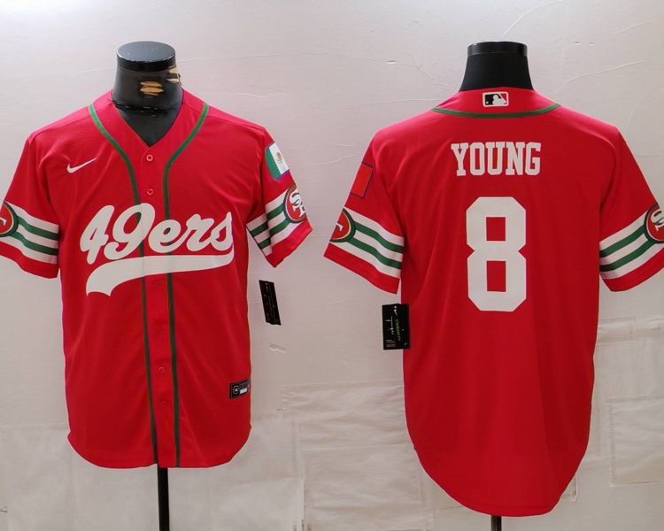Men's San Francisco 49ers Steve Young #8 Scarlet Jersey