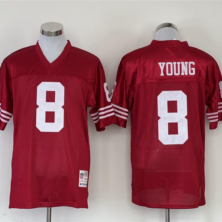 Men's San Francisco 49ers Steve Young Mitchell & Ness Scarlet Legacy Jersey