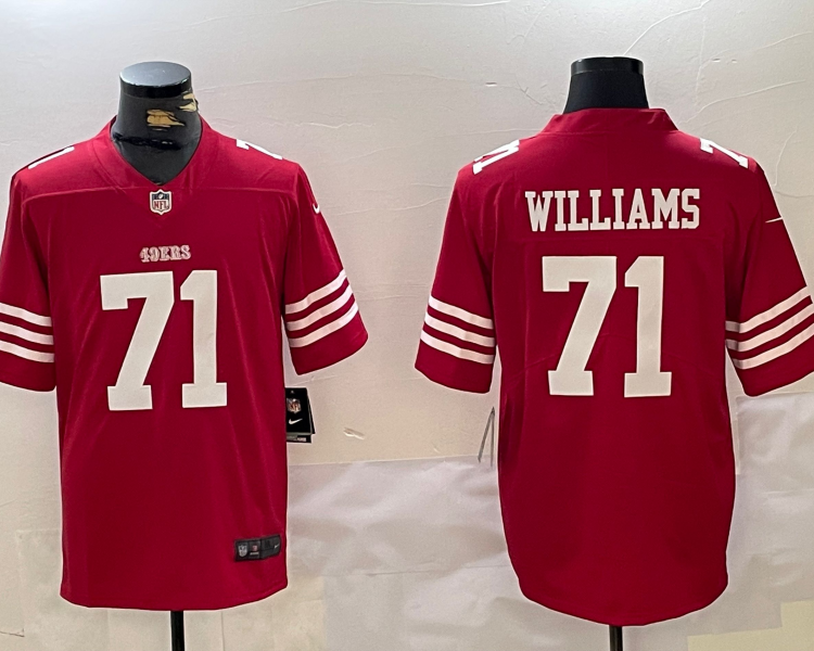 Men's San Francisco 49ers Trent Williams #71 Scarlet Jersey