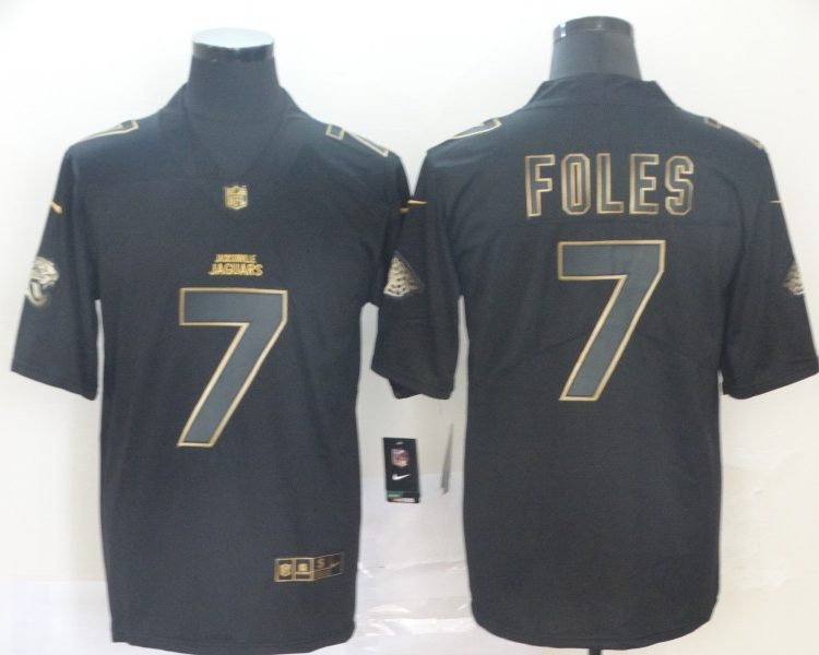 Men's Jacksonville Jaguars #7 Nick Foles Black Jersey