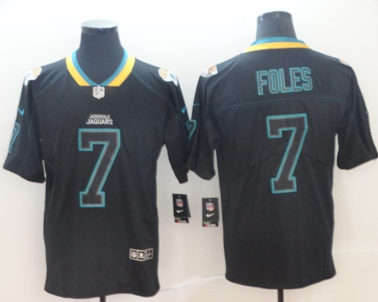 Men's Jacksonville Jaguars #7 Nick Foles Black Jersey