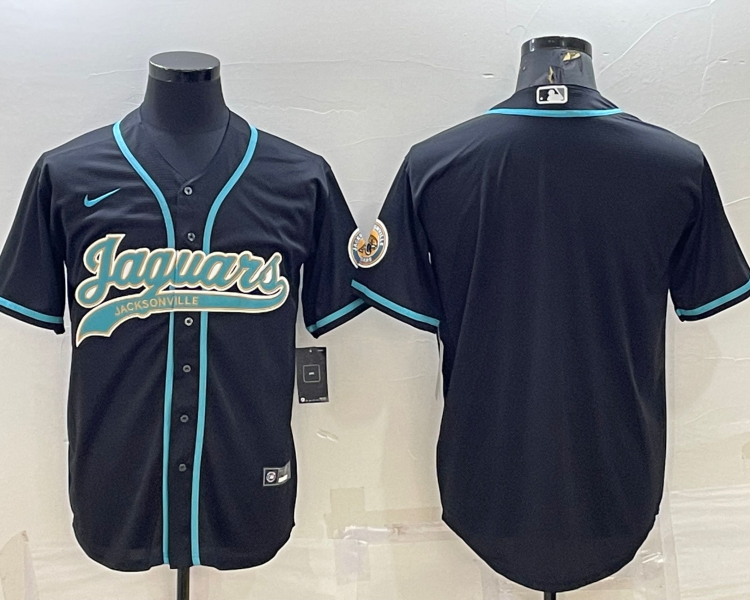 Men's Jacksonville Jaguars Black Blank Jersey