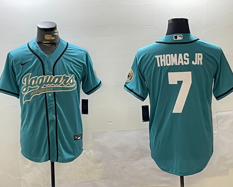Men's Jacksonville Jaguars Brian Thomas Jr #7 Teal Jersey