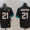 Men's Jacksonville Jaguars CJ Henderson #21 Black Jersey