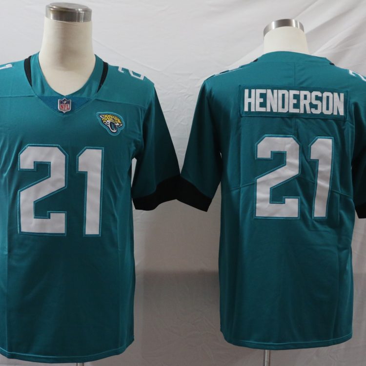 Men's Jacksonville Jaguars CJ Henderson #21 Teal Jersey