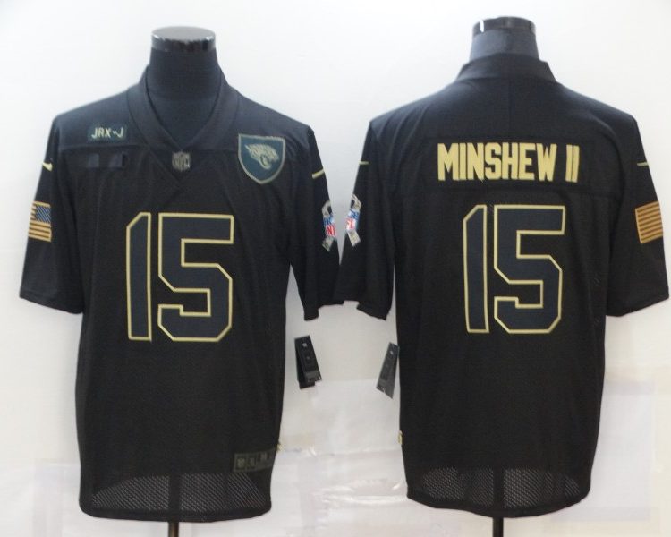 Men's Jacksonville Jaguars Gardner Minshew II #15 Black Jersey