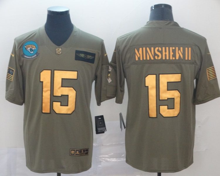 Men's Jacksonville Jaguars Gardner Minshew II #15 Brown Jersey