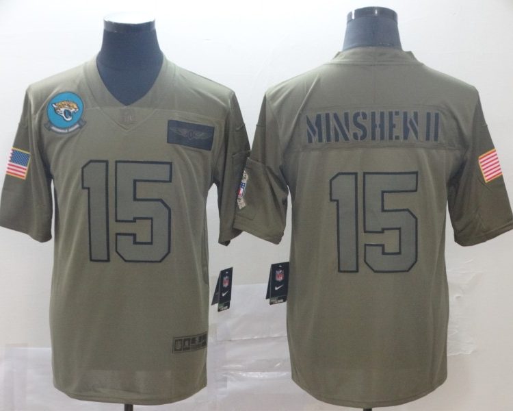Men's Jacksonville Jaguars Gardner Minshew II #15 Brown Jersey