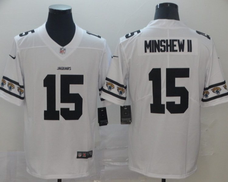 Men's Jacksonville Jaguars Gardner Minshew II #15 White Jersey