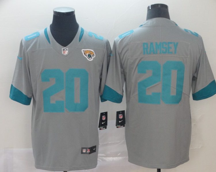 Men's Jacksonville Jaguars Jalen Ramsey #20 Gray Inverted Legend Jersey