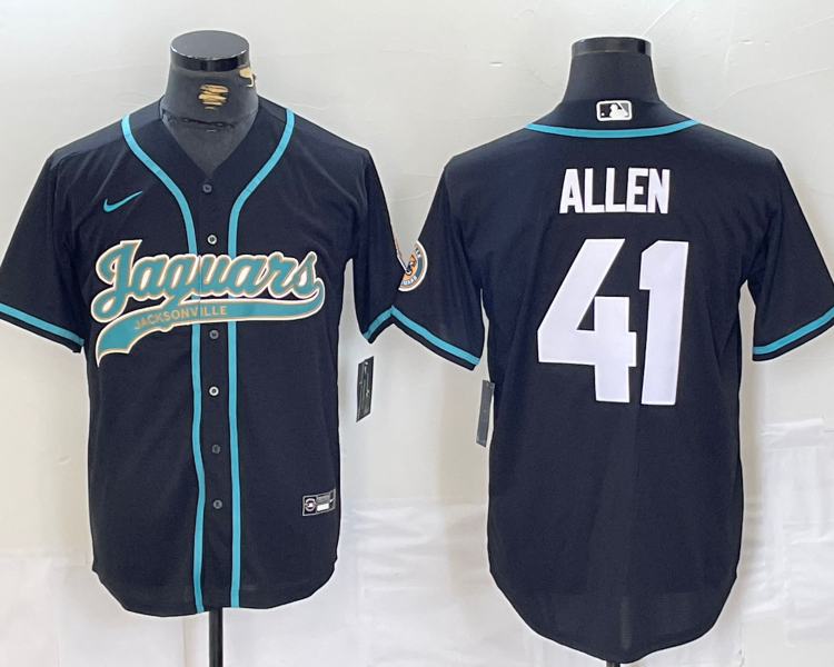 Men's Jacksonville Jaguars Josh Hines-Allen #41 Black Jersey