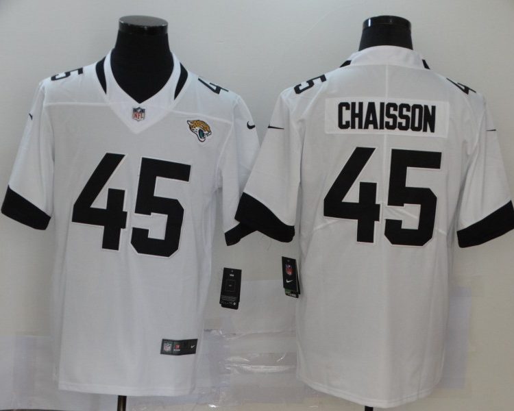 Men's Jacksonville Jaguars K'Lavon Chaisson #45 White Jersey