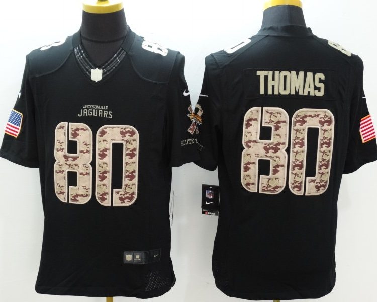 Men's Jacksonville Jaguars Mike Thomas #80 Black Jersey