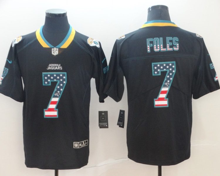 Men's Jacksonville Jaguars Nick Foles #7 Black Jersey