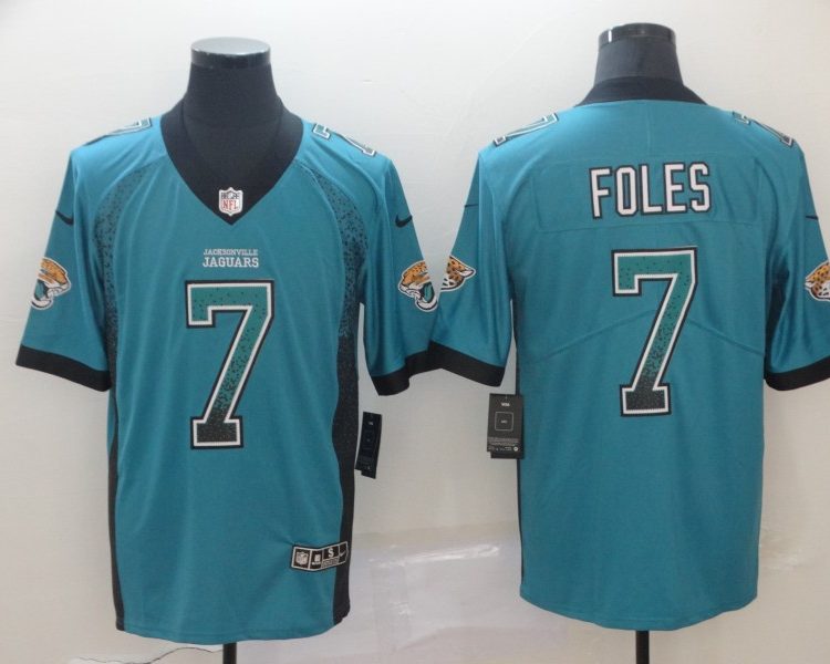 Men's Jacksonville Jaguars Nick Foles #7 Teal Jersey