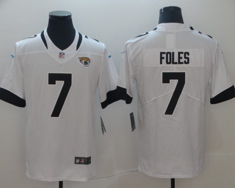 Men's Jacksonville Jaguars Nick Foles #7 White Jersey