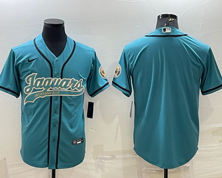 Men's Jacksonville Jaguars Teal Blank Jersey