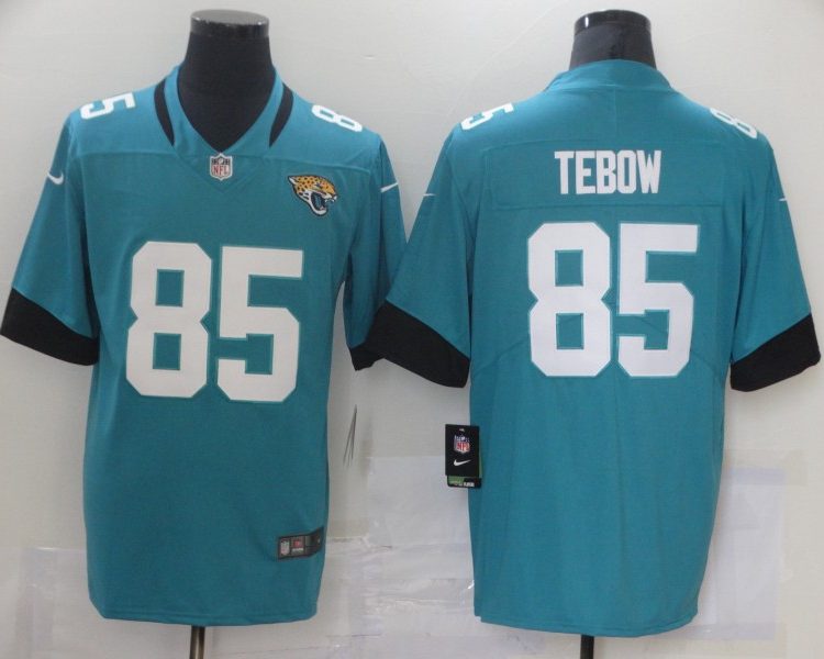 Men's Jacksonville Jaguars Tim Tebow #85 Teal Jersey