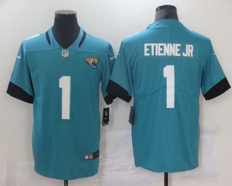 Men's Jacksonville Jaguars Travis Etienne Jr. #1 Teal Jersey