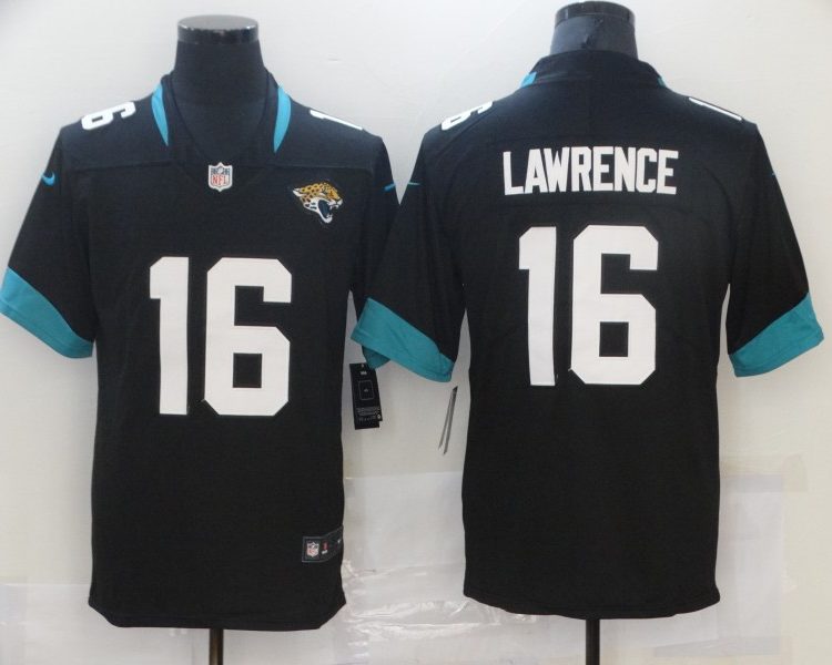 Men's Jacksonville Jaguars Trevor Lawrence #16 Black Alternate Jersey