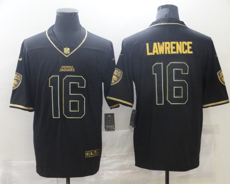 Men's Jacksonville Jaguars Trevor Lawrence #16 Black Jersey