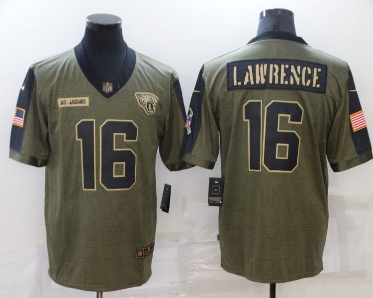 Men's Jacksonville Jaguars Trevor Lawrence #16 Brown Jersey