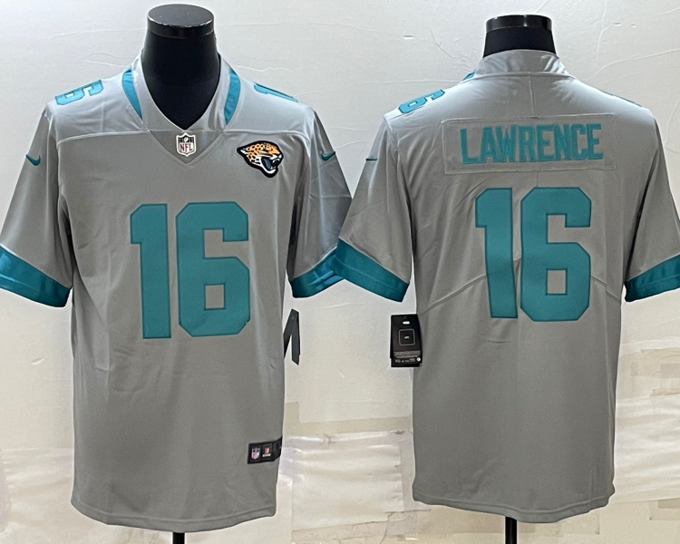 Men's Jacksonville Jaguars Trevor Lawrence #16 Gray Inverted Legend Jersey