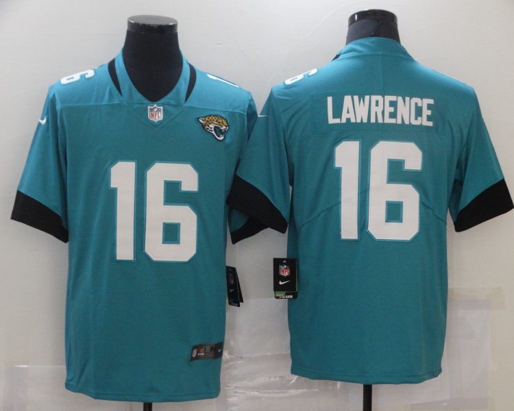 Men's Jacksonville Jaguars Trevor Lawrence #16 Teal Jersey