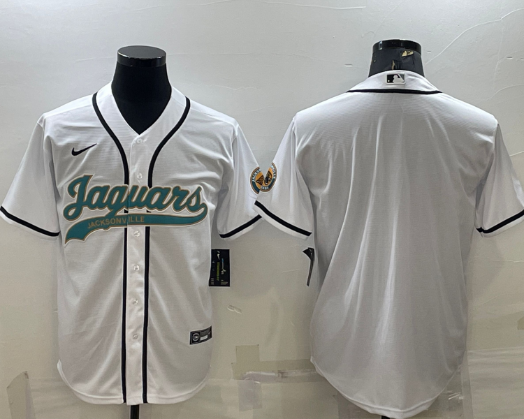 Men's Jacksonville Jaguars White Blank Jersey