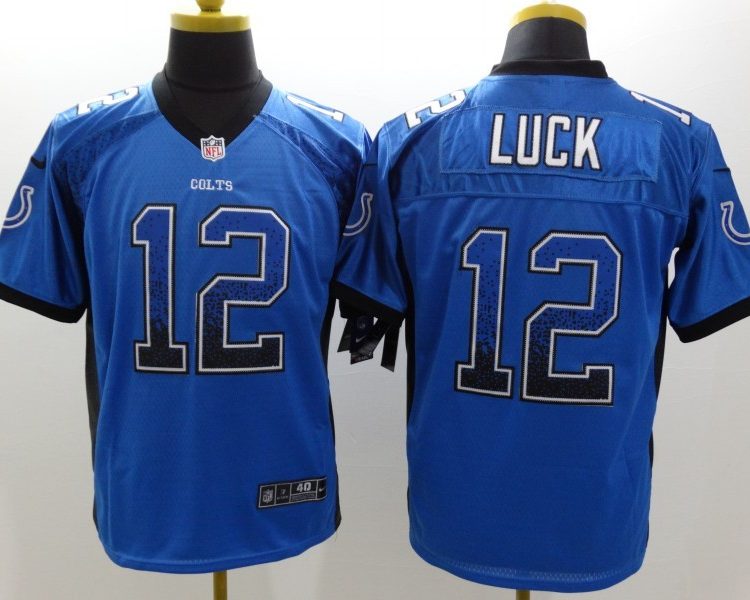 Men's Indianapolis Colts Andrew Luck #12 Blue Jersey