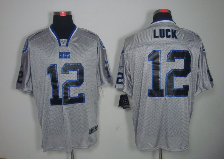 Men's Indianapolis Colts Andrew Luck #12 Gray Jersey