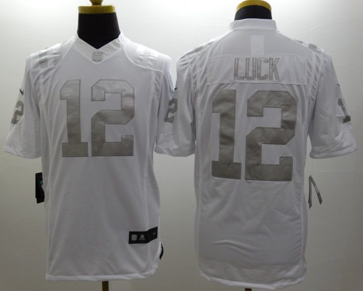 Men's Indianapolis Colts Andrew Luck #12 White Jersey