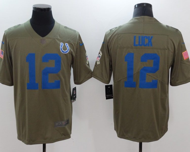 Men's Indianapolis Colts Andrew Luck Brown Jersey