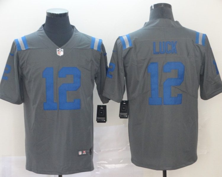 Men's Indianapolis Colts Andrew Luck Gray Jersey