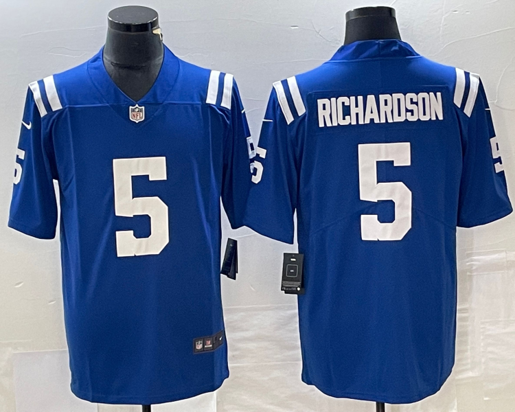 Men's Indianapolis Colts Anthony Richardson #5 Royal 2023 NFL Draft First Round Pick Jersey