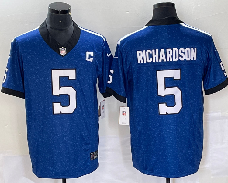 Men's Indianapolis Colts Anthony Richardson #5 Royal Indiana Nights Alternate Jersey
