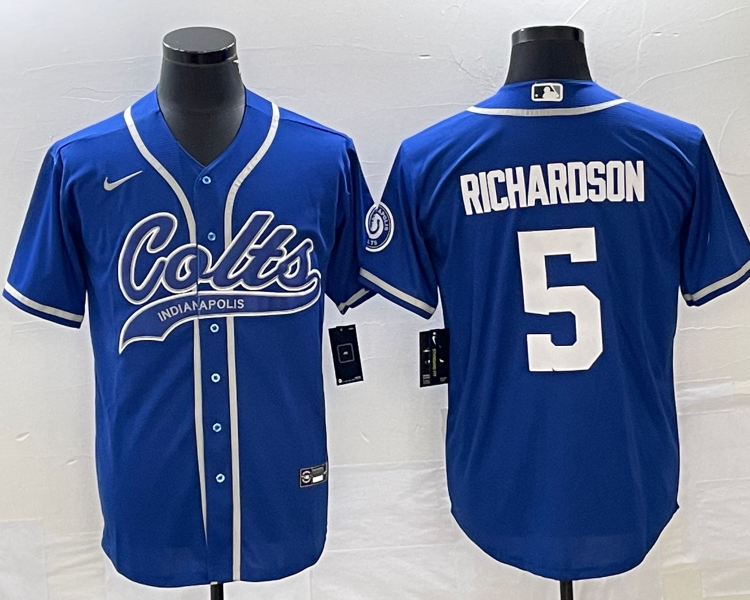 Men's Indianapolis Colts Anthony Richardson #5 Royal Jersey Joint Edition