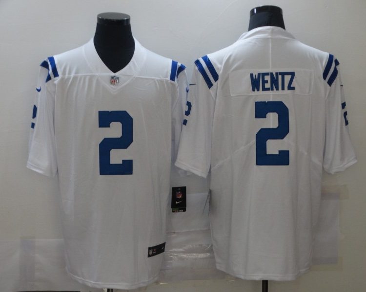 Men's Indianapolis Colts Carson Wentz #2 White Jersey