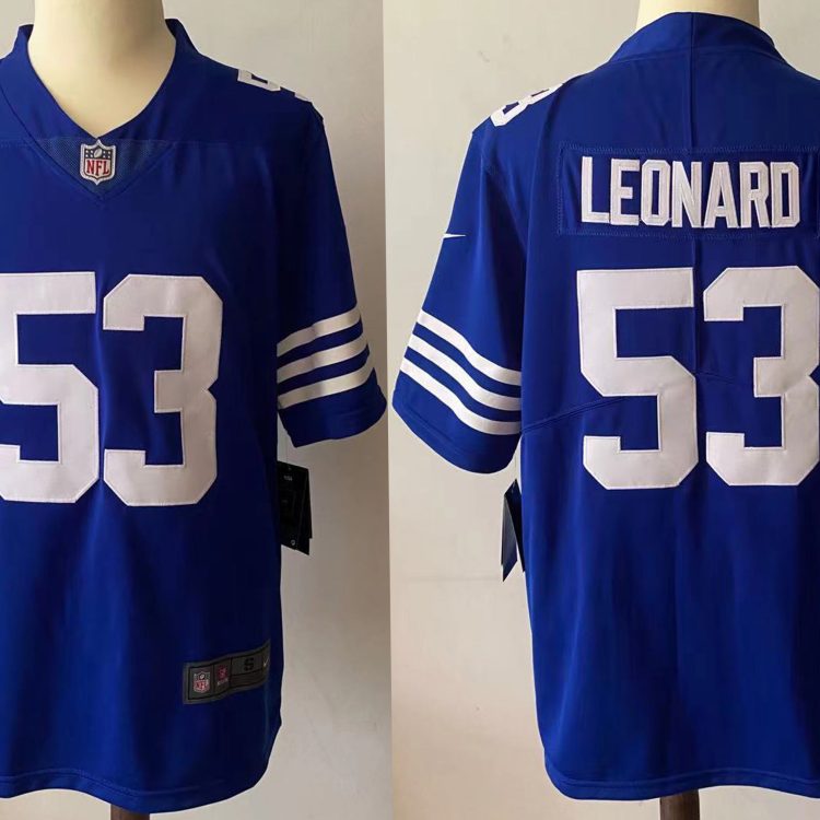 Men's Indianapolis Colts Darius Leonard #53 Blue Jersey