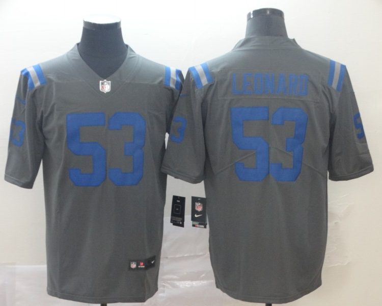 Men's Indianapolis Colts Darius Leonard Gray Jersey