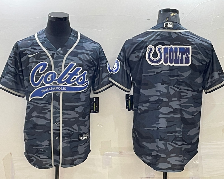 Men's Indianapolis Colts Grey Camouflage Jersey