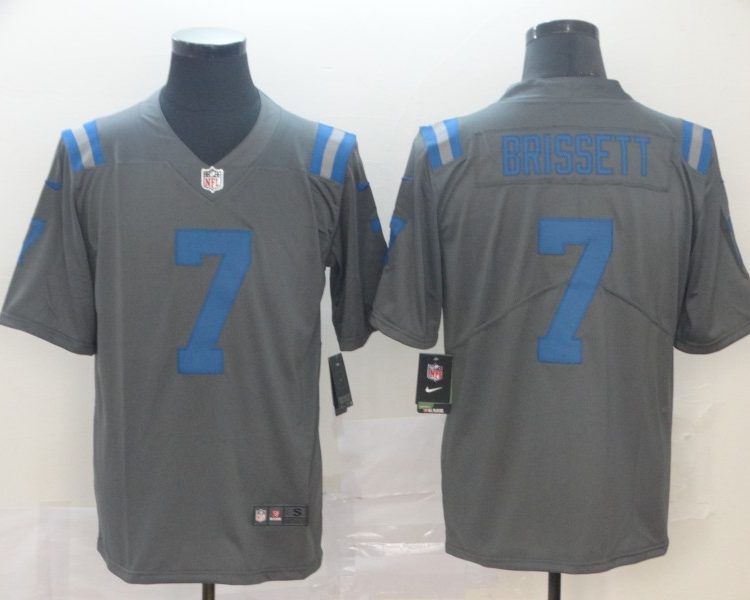 Men's Indianapolis Colts Jacoby Brissett Gray Jersey
